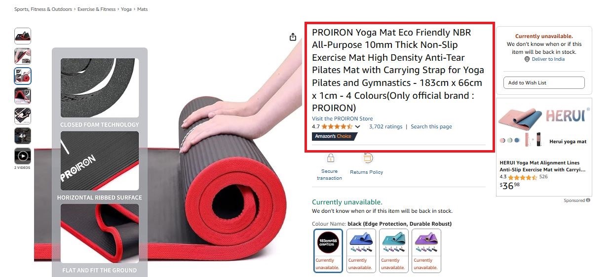 Amazon listing optimization